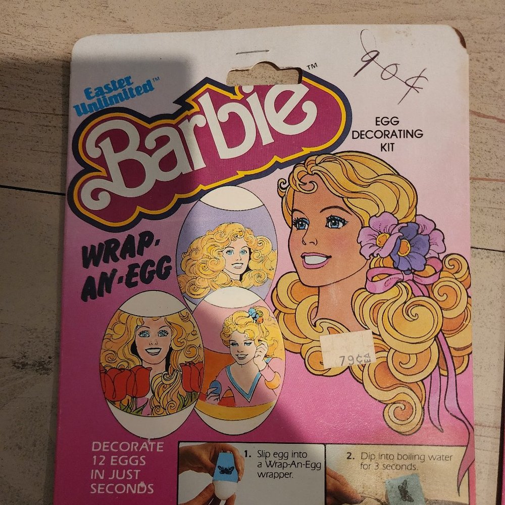 Vintage 1983 Easter Unlimited Barbie Wrap-an-Egg - Lot of 2